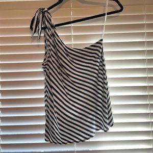 Splendid Blue and White stripe tank one shoulder